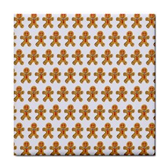 Gingerbread Men Tile Coaster by Mariart