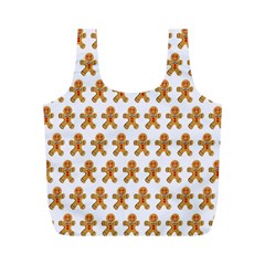 Gingerbread Men Full Print Recycle Bag (m) by Mariart