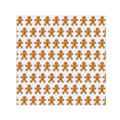 Gingerbread Men Small Satin Scarf (square) by Mariart