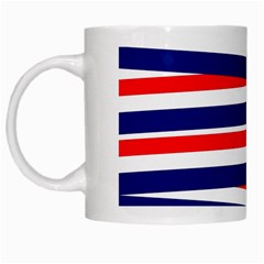 Patriotic Ribbons White Mugs by Mariart