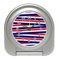 Patriotic Ribbons Travel Alarm Clock by Mariart