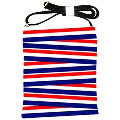 Patriotic Ribbons Shoulder Sling Bag by Mariart