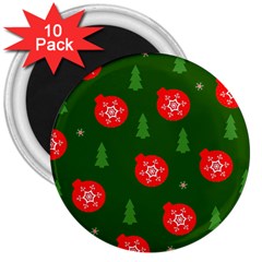 Christmas 001 3  Magnets (10 Pack) 