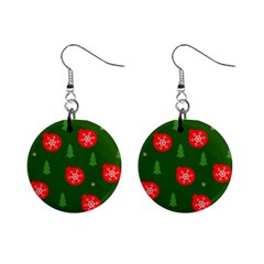 Christmas 001 Mini Button Earrings