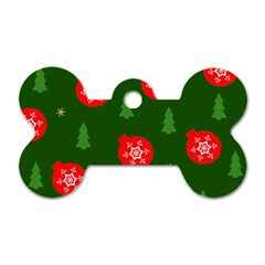 Christmas 001 Dog Tag Bone (one Side)