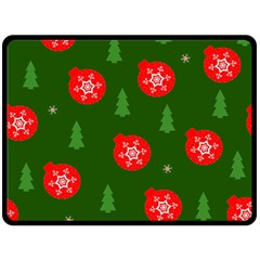 Christmas 001 Fleece Blanket (large)  by MooMoosMumma