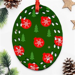 Christmas 001 Ornament (oval Filigree)