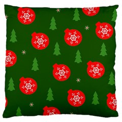 Christmas 001 Large Flano Cushion Case (one Side)