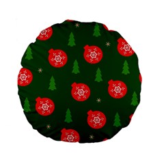 Christmas 001 Standard 15  Premium Flano Round Cushions by MooMoosMumma