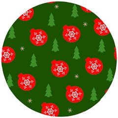 Christmas 001 Wooden Puzzle Round by MooMoosMumma