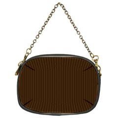 Brunette Brown & White -  Chain Purse (Two Sides)