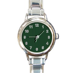 Eden Green & White - Round Italian Charm Watch by FashionLane