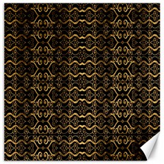 Luxury Golden Oriental Ornate Pattern Canvas 16  X 16  by dflcprintsclothing