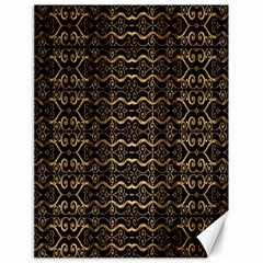 Luxury Golden Oriental Ornate Pattern Canvas 18  X 24  by dflcprintsclothing