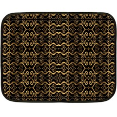 Luxury Golden Oriental Ornate Pattern Double Sided Fleece Blanket (mini)  by dflcprintsclothing