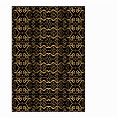 Luxury Golden Oriental Ornate Pattern Small Garden Flag (two Sides) by dflcprintsclothing