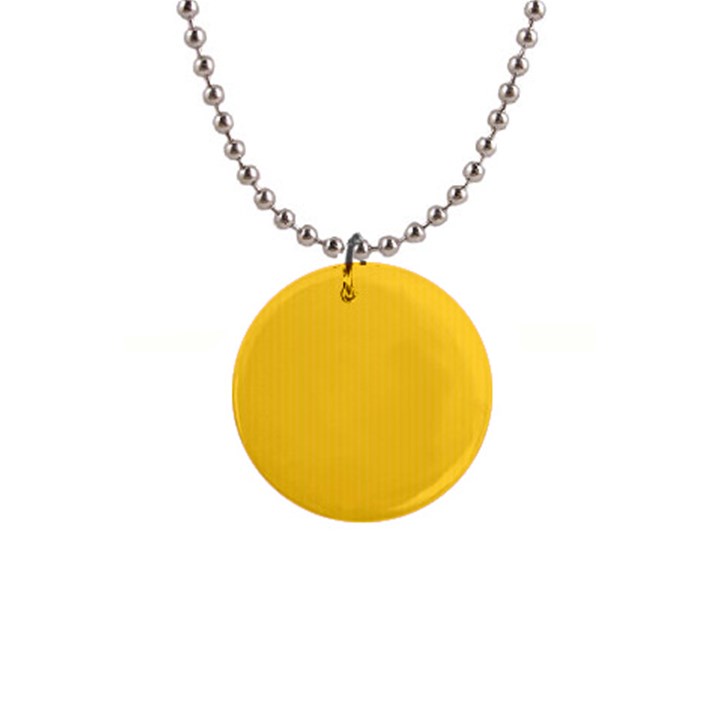 Dandelion Yellow & White - 1  Button Necklace