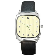 Creamy Yellow & Black - Square Metal Watch by FashionLane