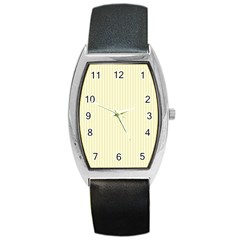 Creamy Yellow & Black - Barrel Style Metal Watch by FashionLane