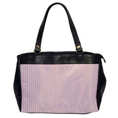 Soft Bubblegum Pink & Black - Oversize Office Handbag