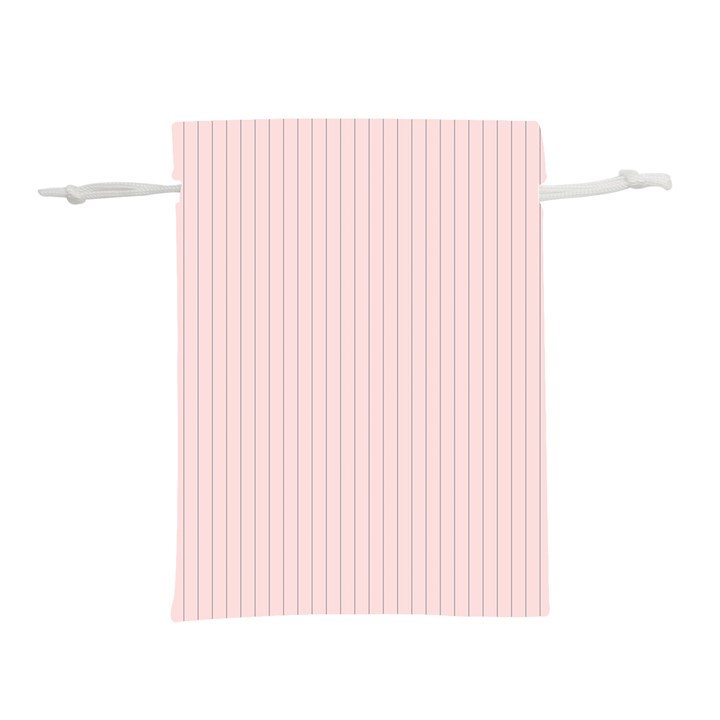 Soft Bubblegum Pink & Black - Lightweight Drawstring Pouch (M)