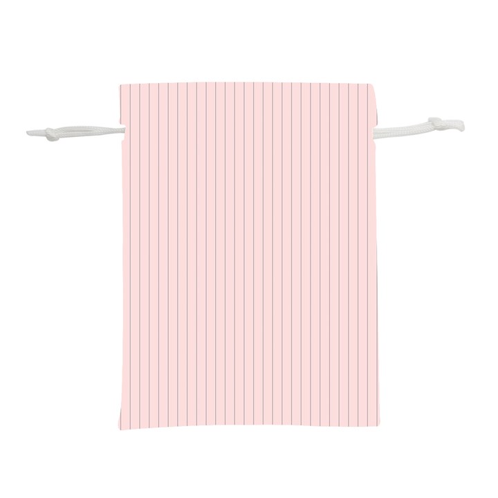 Soft Bubblegum Pink & Black - Lightweight Drawstring Pouch (L)