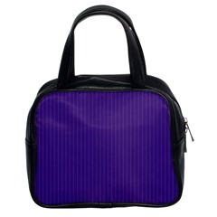 Spanish Violet & White - Classic Handbag (two Sides)