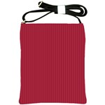 Vivid Burgundy & White - Shoulder Sling Bag Front