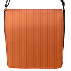 Atomic Tangerine & Black - Flap Closure Messenger Bag (s) by FashionLane