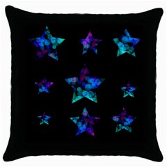 Mermaid Stars Throw Pillow Case (black) by Dazzleway