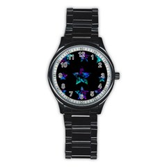 Mermaid Stars Stainless Steel Round Watch by Dazzleway