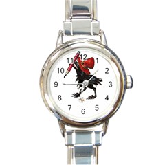 Lil Friend Of All The World - By Larenard Round Italian Charm Watch by LaRenard