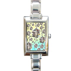 Songs Of The Earth - Colourglide - By Larenard Rectangle Italian Charm Watch by LaRenard