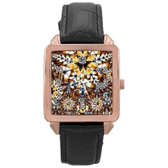 Butterfly Blaster - By Larenard Rose Gold Leather Watch  by LaRenard