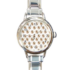 Fox Dahlia - By Larenard Round Italian Charm Watch by LaRenard