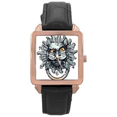 Knock Knock - By Larenard Rose Gold Leather Watch  by LaRenard