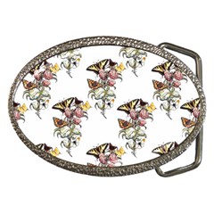 Butterflies On Peonies - By Larenard Belt Buckles by LaRenard