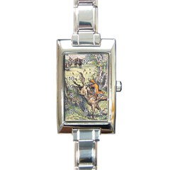 The Flying Fox - By Larenard Rectangle Italian Charm Watch by LaRenard