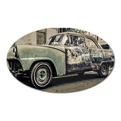 Abandoned Old Car Photo Oval Magnet by dflcprintsclothing