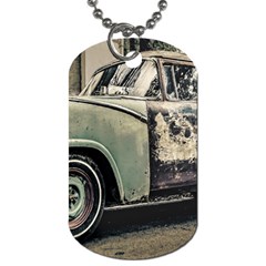 Abandoned Old Car Photo Dog Tag (one Side) by dflcprintsclothing