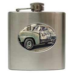 Abandoned Old Car Photo Hip Flask (6 Oz) by dflcprintsclothing