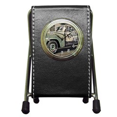 Abandoned Old Car Photo Pen Holder Desk Clock by dflcprintsclothing