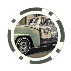 Abandoned Old Car Photo Poker Chip Card Guard by dflcprintsclothing