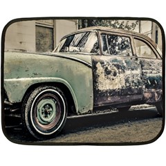 Abandoned Old Car Photo Double Sided Fleece Blanket (mini)  by dflcprintsclothing