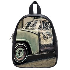 Abandoned Old Car Photo School Bag (small) by dflcprintsclothing