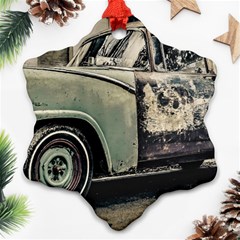 Abandoned Old Car Photo Snowflake Ornament (two Sides) by dflcprintsclothing