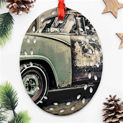 Abandoned Old Car Photo Ornament (oval Filigree) by dflcprintsclothing