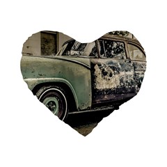 Abandoned Old Car Photo Standard 16  Premium Heart Shape Cushions by dflcprintsclothing