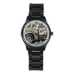 Abandoned Old Car Photo Stainless Steel Round Watch by dflcprintsclothing