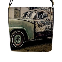 Abandoned Old Car Photo Flap Closure Messenger Bag (l) by dflcprintsclothing